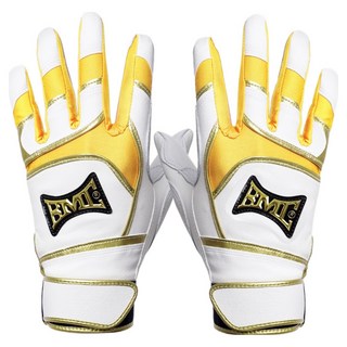 BMC BASEBALL MEMBERS CLUB PRO25 打擊手套 BPR-230 雙手用, 1套, 白色 + 黃色