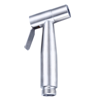 葉子小舖 不鏽鋼馬桶噴槍沖洗器 銀色 12x5.6x2cm, 1個