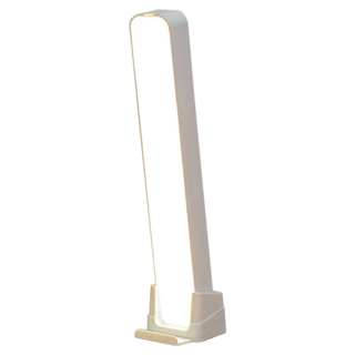 aibo 磁吸可調角度 USB充電式LED閱讀燈 三色光 附直立底座, 白色