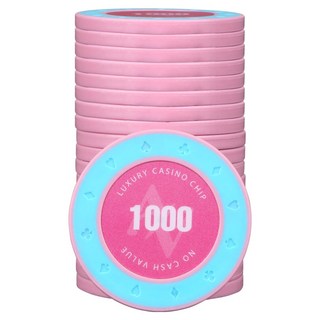 AAHM 16G 邊緣撲克籌碼 1000, 粉紅色, 25個