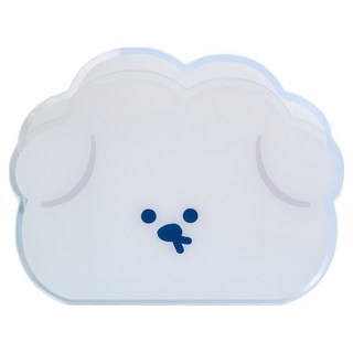 BUTTERSHOP 基本款壓克力筆筒 呆萌棉花狗, 白色, 1個