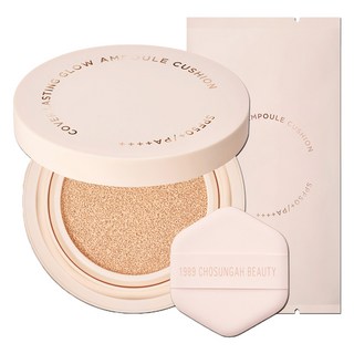 1989 CHOSUNGAH BEAUTY 持妝光澤安瓶氣墊粉餅 12g+替換芯 12g, 1組, 01 Light Beige