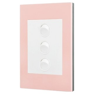 Legrand 羅格朗 Excel VIVO Simple 白色三開關 粉紅框 + 白色, 1個