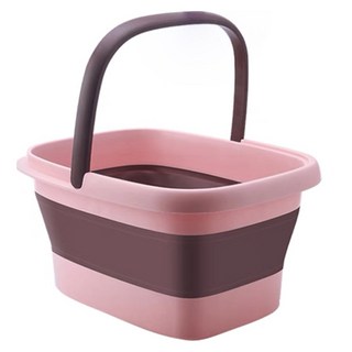 加大加深塑膠泡腳桶 帶提把 養生 家用 粉紅色 舒適泡腳, 1個