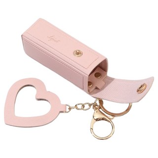 예쁜 도장케이스 + 키링 세트, 핑크