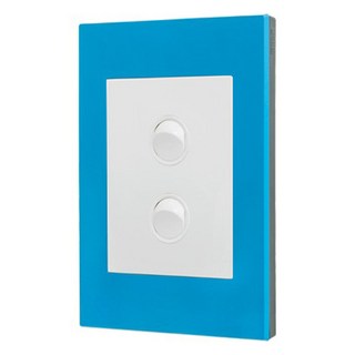 Legrand 羅格朗 Excel VIVO Simple 2孔藍框開關 白色, 1個