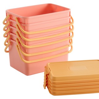 Brida 多用途附把手外送箱 大型, 5個, 珊瑚色