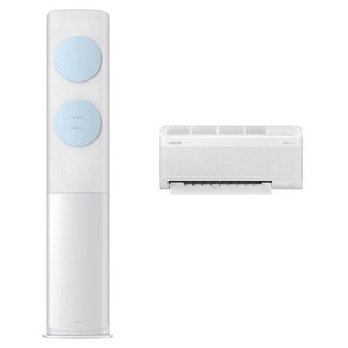 삼성전자 56.9㎡(17.2평) + 18.7㎡(5.7평) BESPOKE AI 무풍 클래식 홈멀티형 에어컨 AF70F17D11LRZ + 리모컨 세트 방문설치, 매립배관형