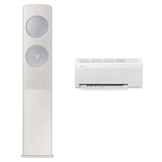 삼성전자 56.9㎡(17.2평) + 18.7㎡(5.7평) BESPOKE AI 무풍 클래식 홈멀티형 에어컨 AF70F17D24ER1T + 리모컨 세트 방문설치, 일반배관형