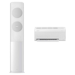 삼성전자 62.6㎡(19평) + 18.7㎡(5.7평) BESPOKE AI 무풍 클래식 홈멀티형 에어컨 AF70F19D11GRZ + 리모컨 세트 방문설치, 매립배관형