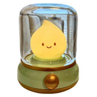 E.B. MADE 超萌煤油小燭火音效拍轉燈, 復古綠