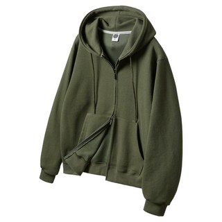 앨빈클로 남녀공용 무지 레귤러핏 투웨이 후드집업 AZH673