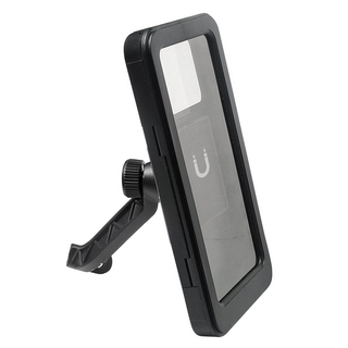 機車後照鏡全包防水手機支架, 黑色, 200 x 120 x 100mm, 1個