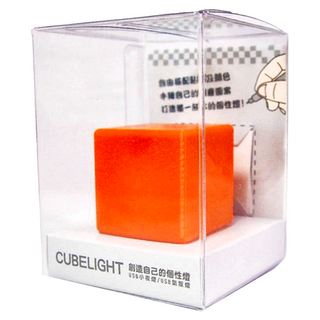 YCCT Cubelight 塗鴉彩繪燈 附空白貼紙 3張 + 圖案貼紙 5張 搞怪橘 DIY創意彩繪燈 USB小夜燈, 1個