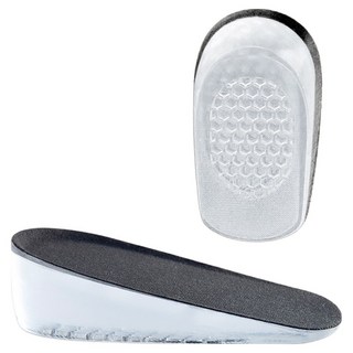 高氏 女性用氣墊半墊矽膠增高鞋墊 雙腳穿戴組 黑色, 1套