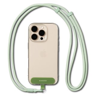 Ringke Flow Y型肩背手機掛繩夾片, 柔和薄荷綠, 1個