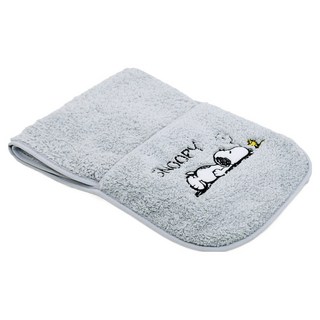 MORINO 摩力諾 SNOOPY史努比超細纖維口袋型運動巾, 銀灰色, 1條