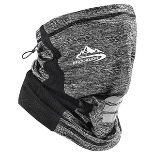 GOLOV.EJOy 冰絲透氣運動脖圍/面罩/脖圍/頭套/頭巾, 灰色, 1個