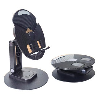 HOHOO 便攜式折疊360度旋轉手機支架, 黑色, 1個