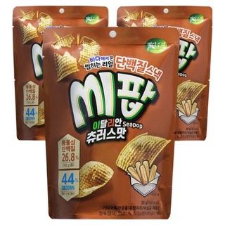 Badasori 嚼勁蛋白質明太魚片 義大利吉拿棒風味, 3包, 30g