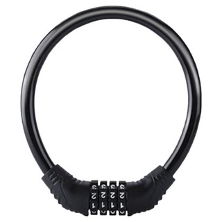 정상아이앤 도난방지 잠금 자전거 자물쇠 와이어락, 블랙, 1개