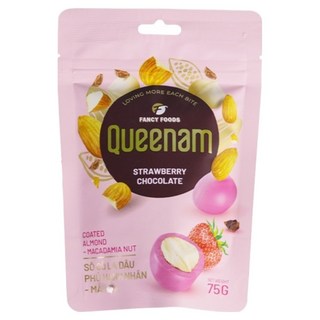 Queenam草莓巧克力球杏仁夏威夷豆, 75g, 1個
