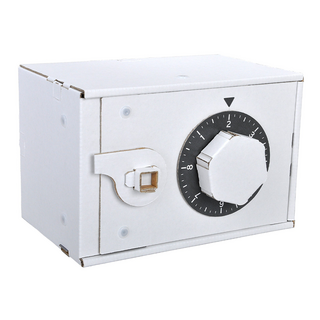 Hacomo WOW DIY組裝紙模型 可上色 親子互動益智玩具, 1盒, 保險箱 白色