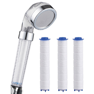 리셀 100 수압상승 녹물제거 샤워기 + 필터 4p 세트, 1개, 화이트