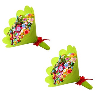 Allode 康乃馨母親節花束DIY, 2個, TYPE02 綠色雛菊