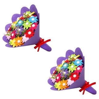 Allode 康乃馨母親節花束DIY, 2個, TYPE08 紫色滿天星