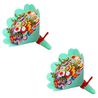 Allode 康乃馨母親節花束DIY, 2個, TYPE04 薄荷綠雛菊