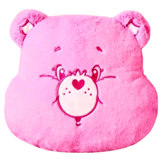 Care Bears 美國彩虹熊愛心熊 超柔絨毛抱枕沙發枕頭, 粉色