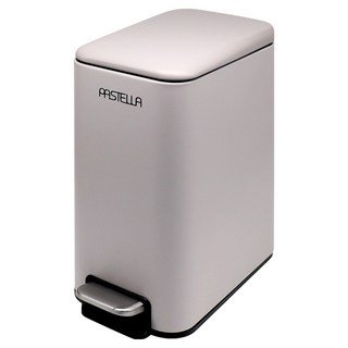 파스텔라 스텐 무소음 페달 휴지통 5L, 그레이
