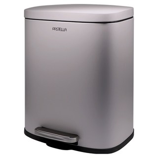 PASTELLA 스텐 무소음 페달 휴지통 20L, 그레이