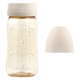 hibee 嬰兒用 8-vent PPSU 無奶嘴奶瓶, 棉花 + 沙色, 1個, 270ml