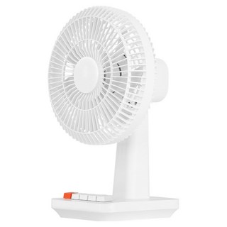 카프 7엽 날개 자동 회전 레트로 BLDC 모터 탁상용 무선 충전 선풍기, KF-DF05, 화이트