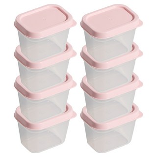 비트리 휘어지는 냉동실 정리용기 시즌2 핑크 미니 소스 이유식 큐브용기 100ml, 1개입, 8개