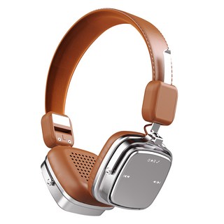 dope RetroTune 노이즈 캔슬링 감성 메탈 블루투스헤드폰, 브라운, L6