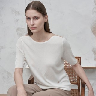 Olivia Lauren 女款領口撞色短袖套頭針織衫 VOBBS5M3311