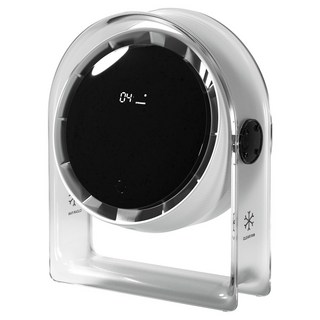 엑씨 저소음 LED 무선 휴대용 BLDC 미니 탁상용 선풍기, EX-1, 화이트