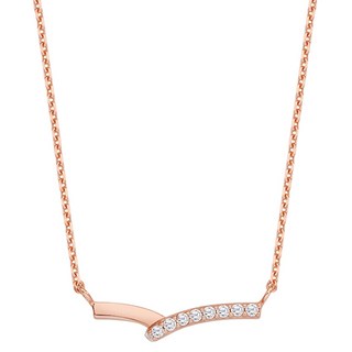 스톤헨지 여성용 실버 라인 큐빅 목걸이 SC25A05E + 쇼핑백