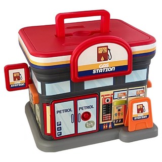 HOHOO 偏珠卡DIY鈔票存錢筒 迷你, 加油站, 1個