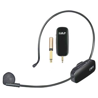 AHOYE 2.4G隨插即用UHF無線麥克風, 黑色, 單一商品