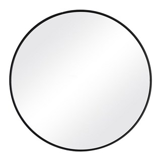 費歐家 北歐簡約太空鋁浴室圓鏡 40cm, 白色