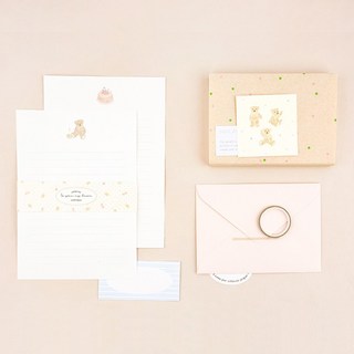 대시앤도트 투 유 마이 디어 레터 편지지 4p + 봉투 2p 세트, 01 해피베어, 1세트