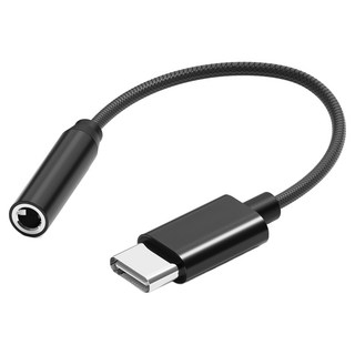 일리온 고해상도 C타입 3.5mm 이어폰 변환 젠더, 1개, 블랙