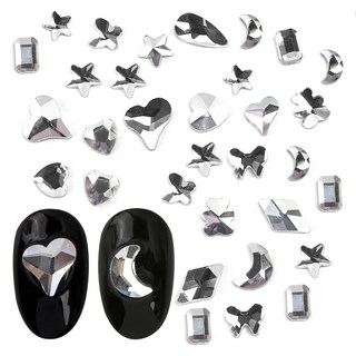 Jello Jello 高級美甲鑽, 80個, JCS-08 水晶鑽 中型 混合