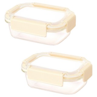 직사각 강화유리 밀폐용기 370ml G190, 2개, 단품