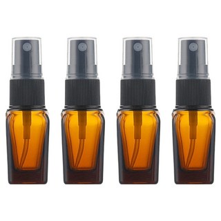 선동상사 차광 유리 스프레이 용기 10ml, 4개, 브라운