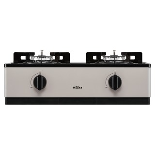 Haatz 프리스탠딩 가스레인지 2구 모카그레이 고객직접설치 + AA건전지, HFG-2381MG, LNG